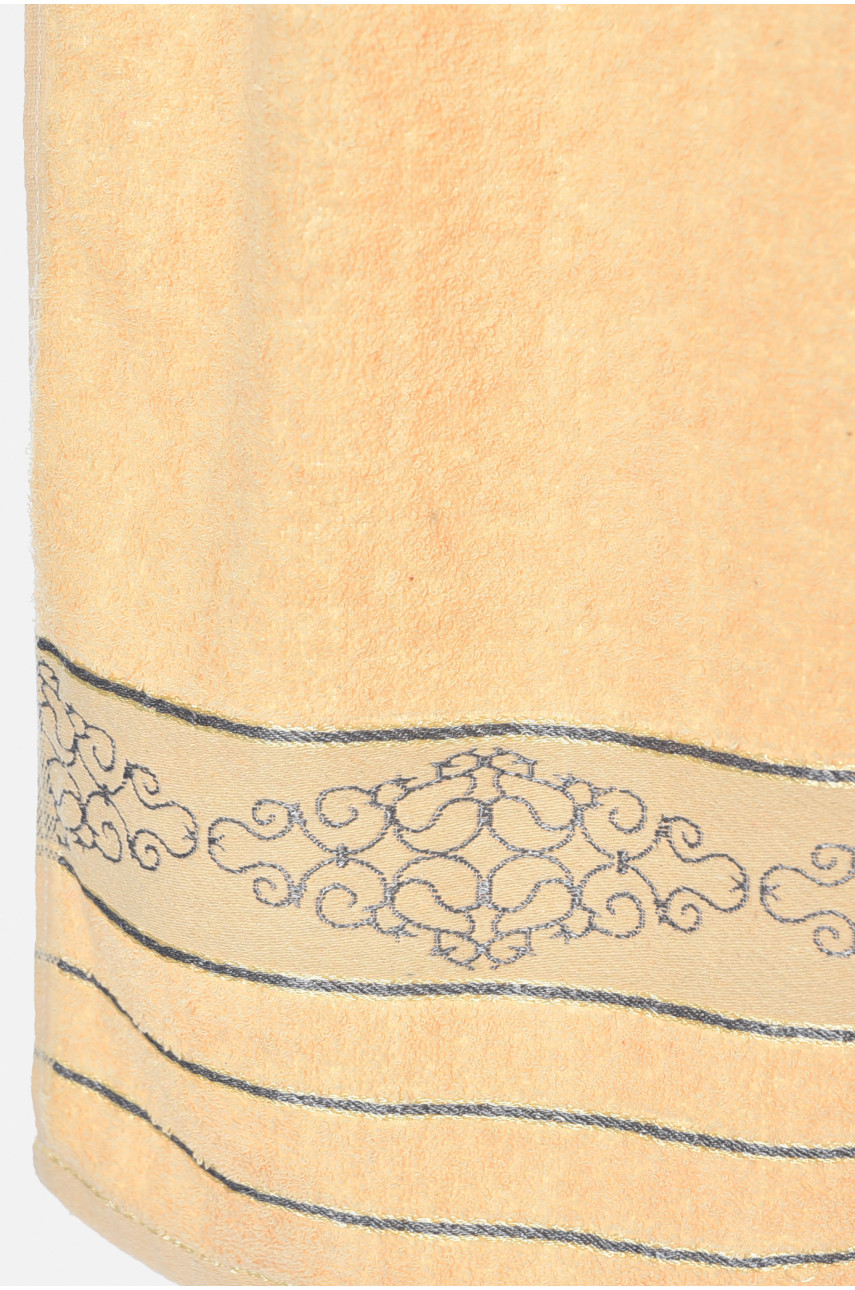 Рушник банний махровий світло-бежевого кольору 152-17 196533