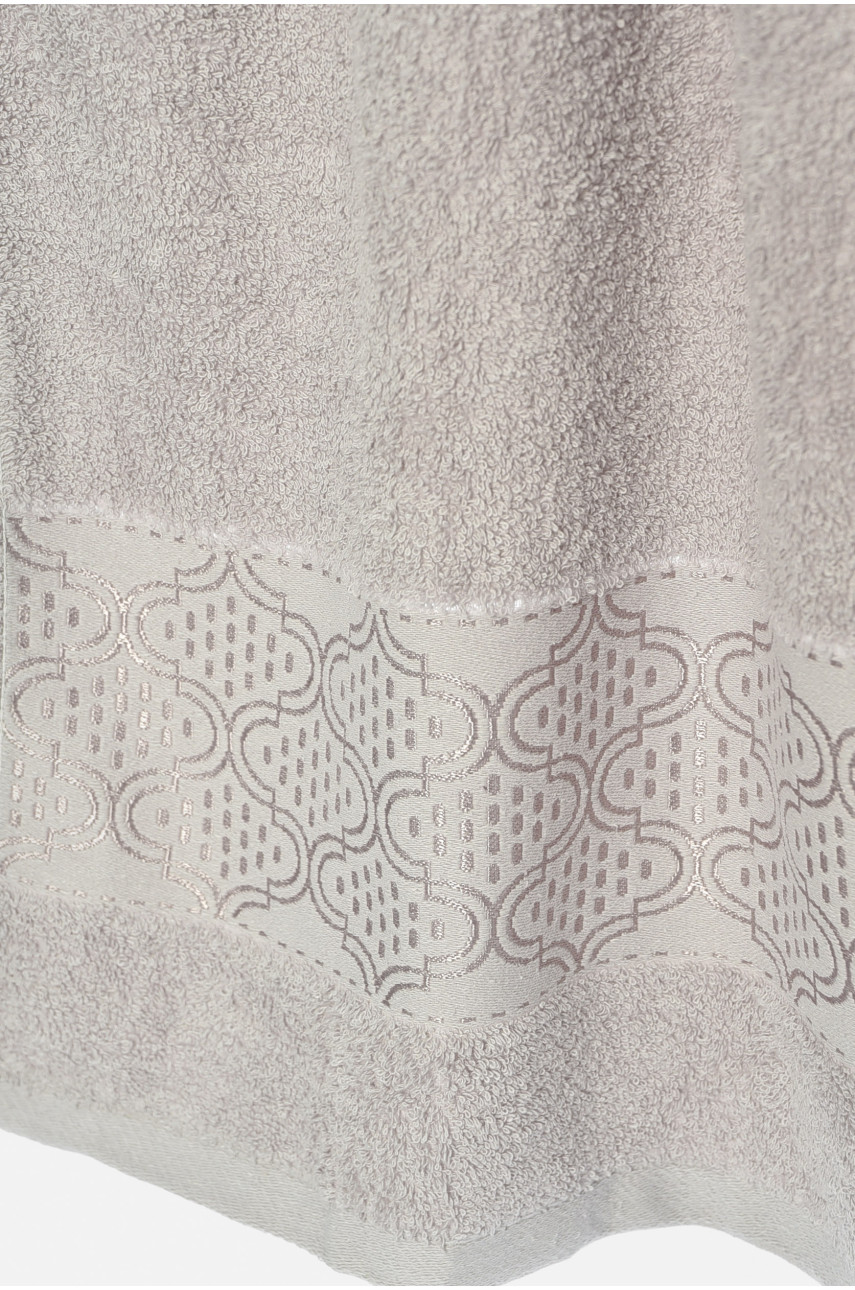 Рушник банний махровий сірого кольору 550-183 196541