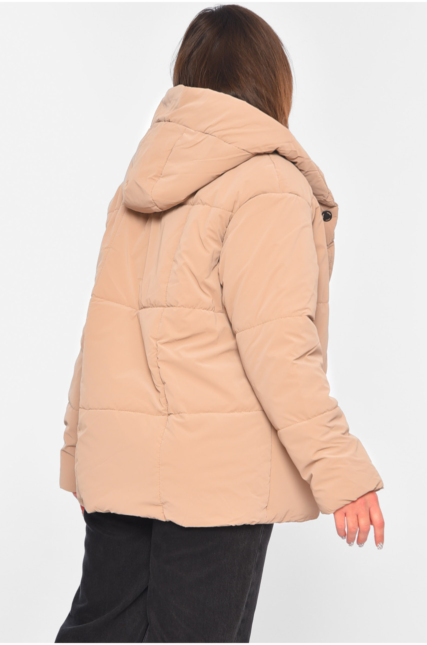 Куртка жіноча демісезонна бежевого кольору 268 196554