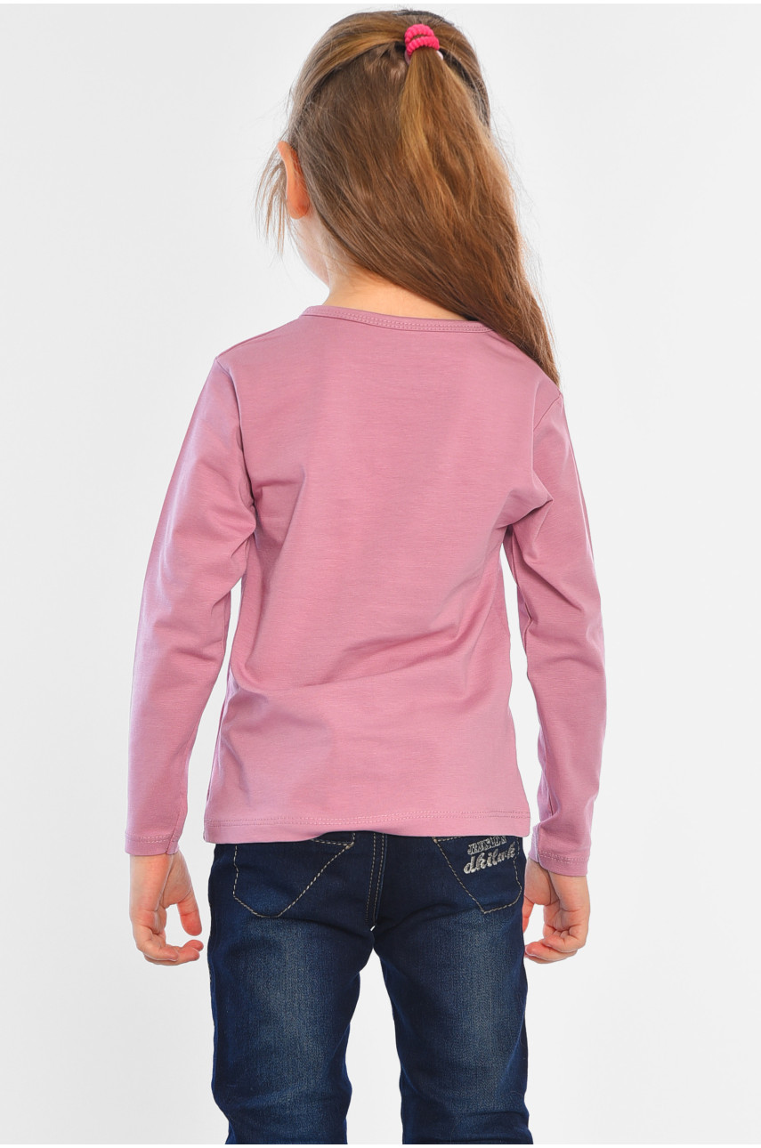 Лонгслив детский для девочки пудрового цвета м 196557