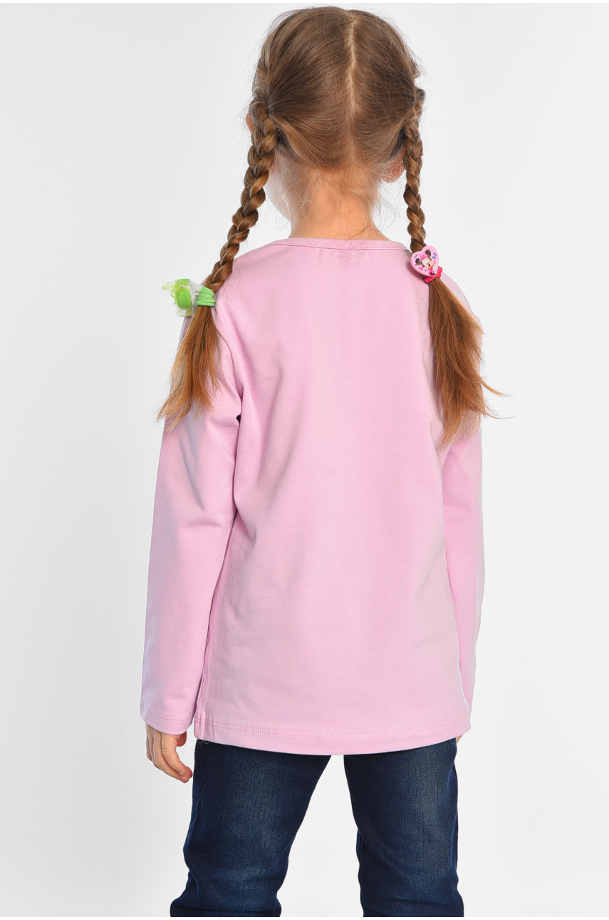Лонгслив детский для девочки розового цвета 7702-2 196564