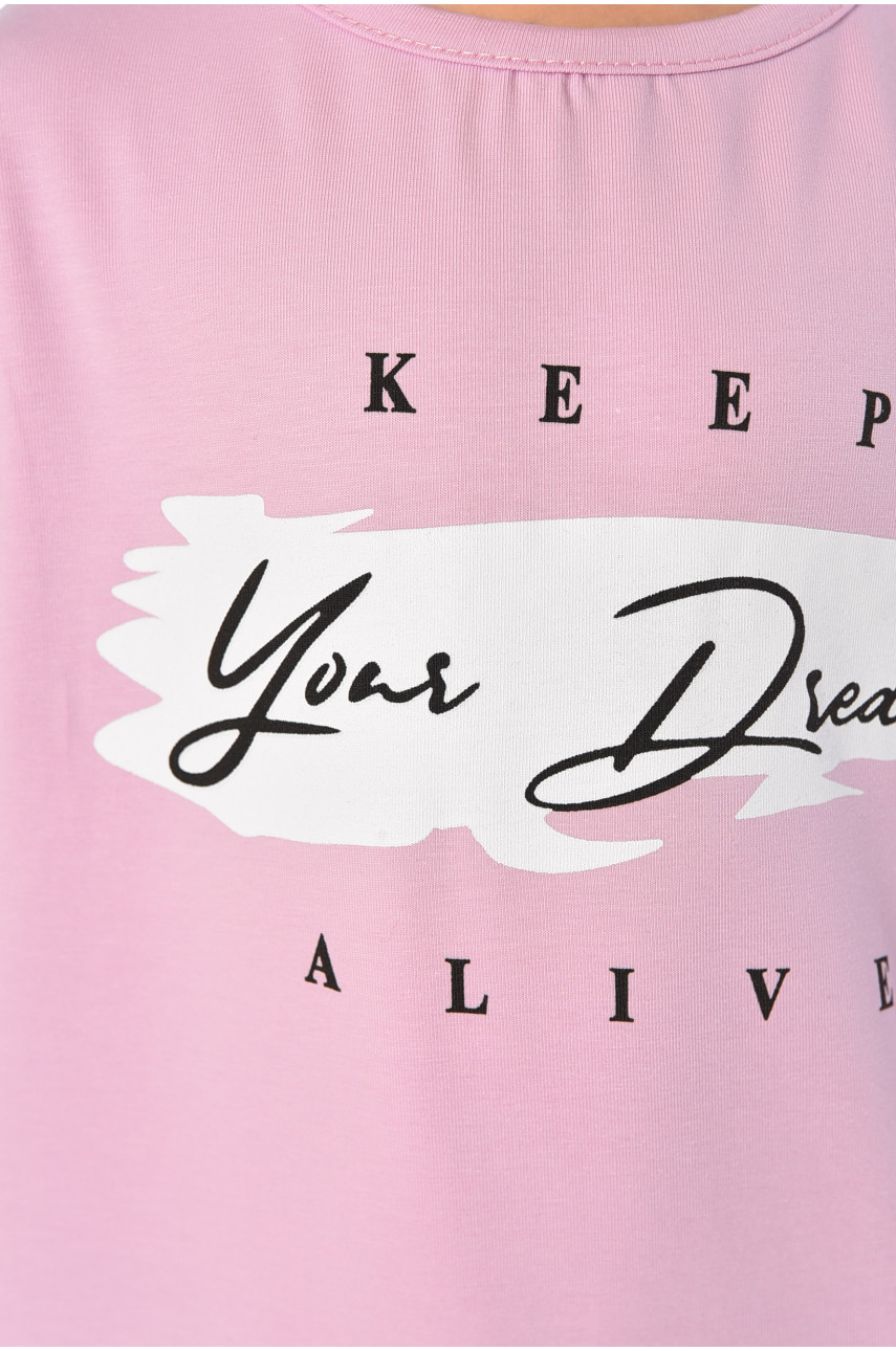 Лонгслив детский для девочки розового цвета 7702-2 196564