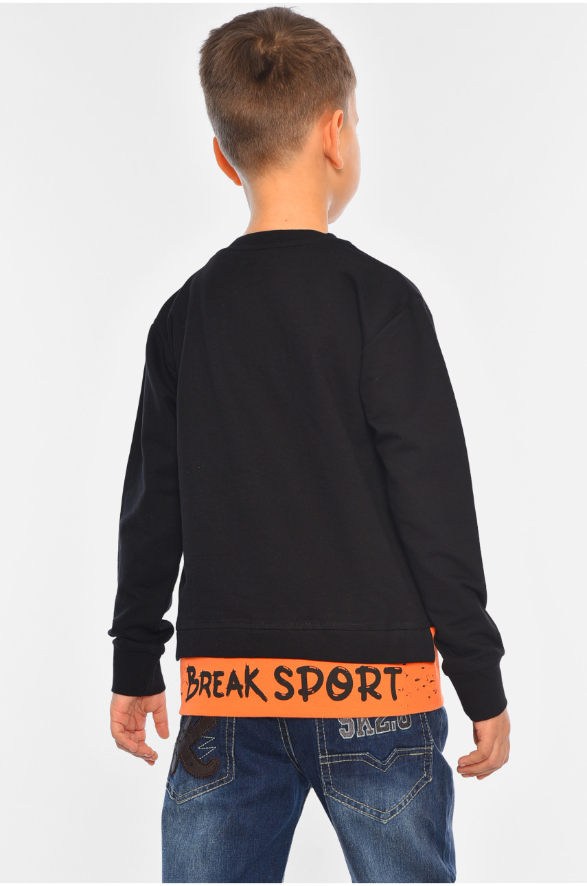 Світшот дитячий для хлопчика чорного кольору 8211 196568 Світшот дитячий для хлопчика чорного кольору 8211 196568