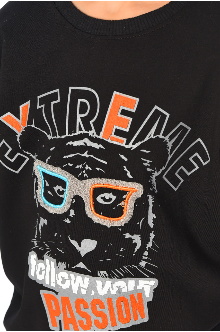 Свитшот детский для мальчика черного цвета 7166 196569