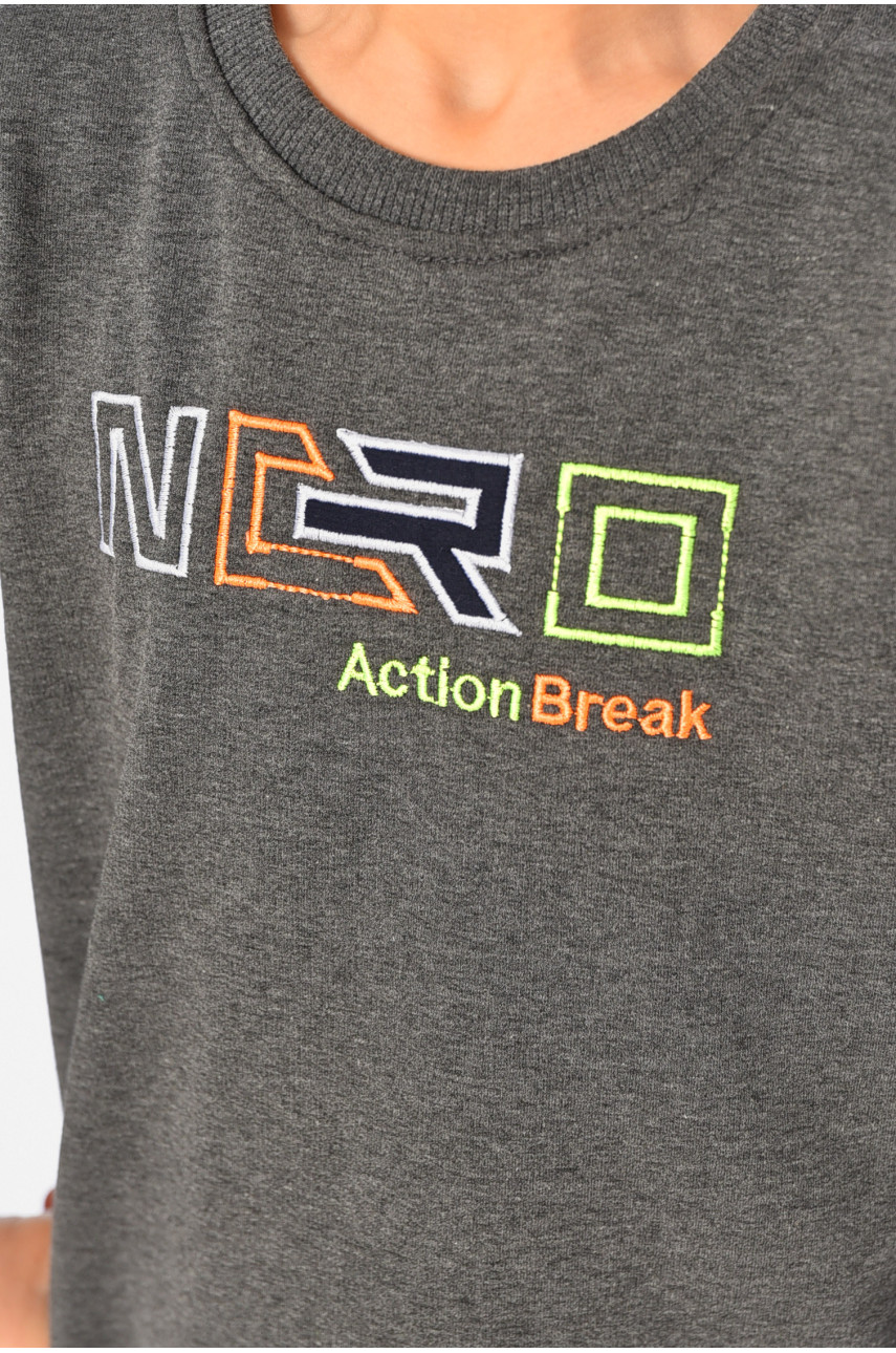 Світшот дитячий для хлопчика темно-сірого кольору м04 196572 Світшот дитячий для хлопчика темно-сірого кольору м04 196572