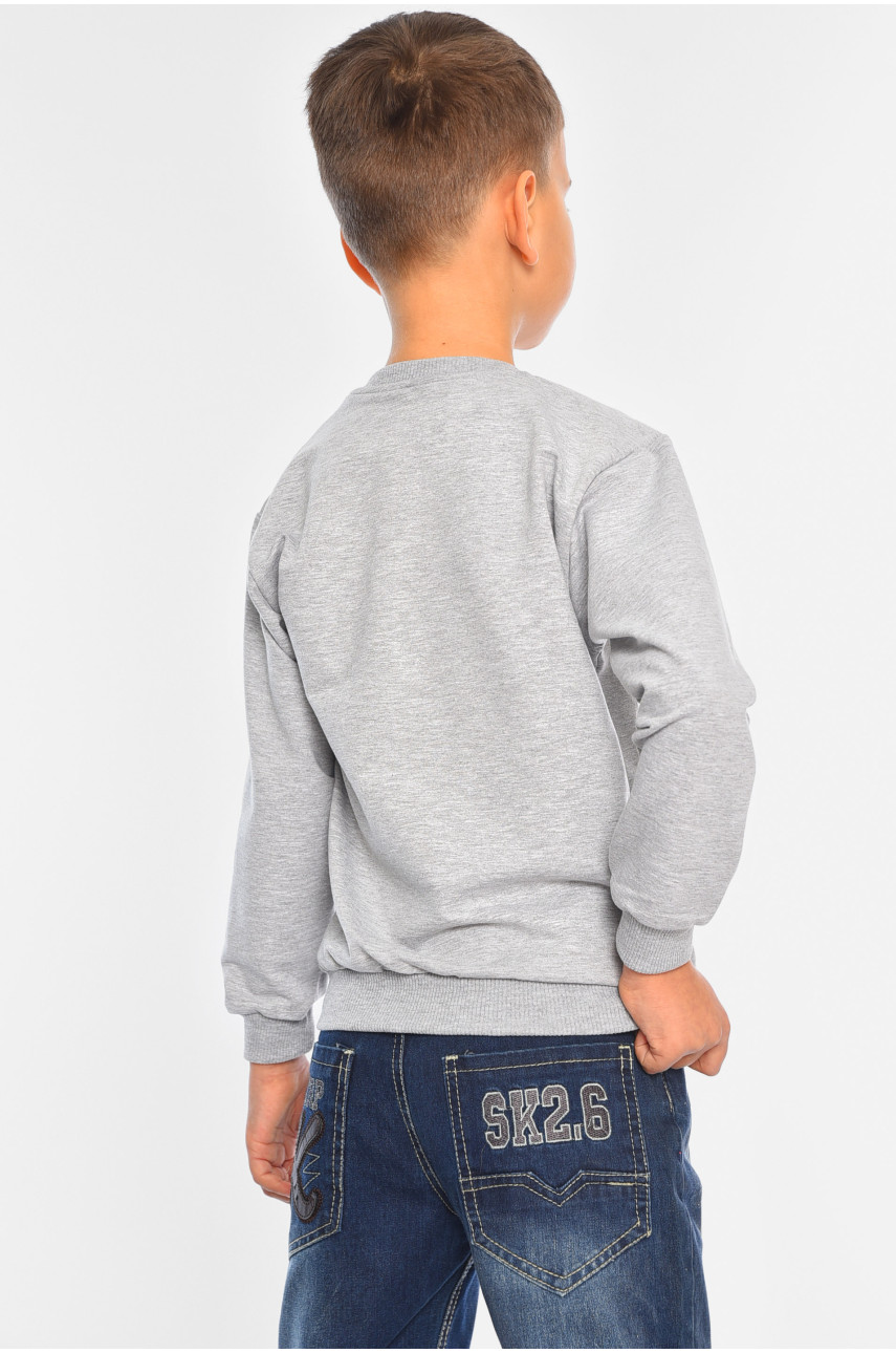 Свитшот детский для мальчика серого цвета м06 196574
