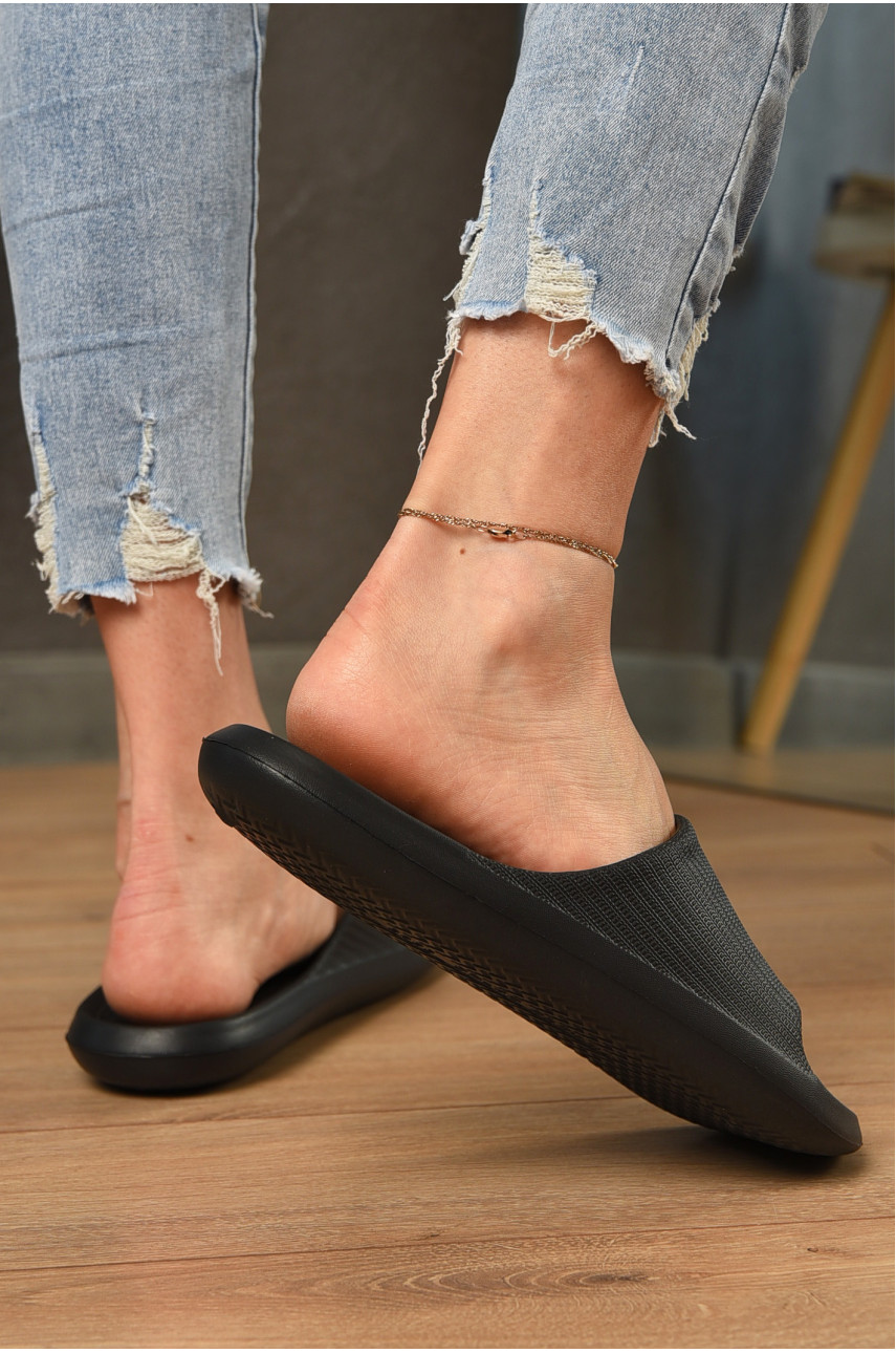 Шльопанці піна жіночі чорного кольору SD9006 196643