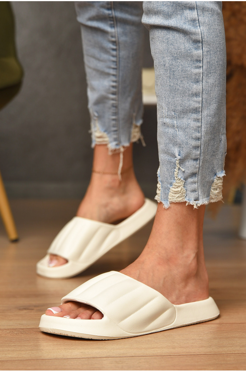 Шлепанцы пена женские молочного цвета SD9050 196652
