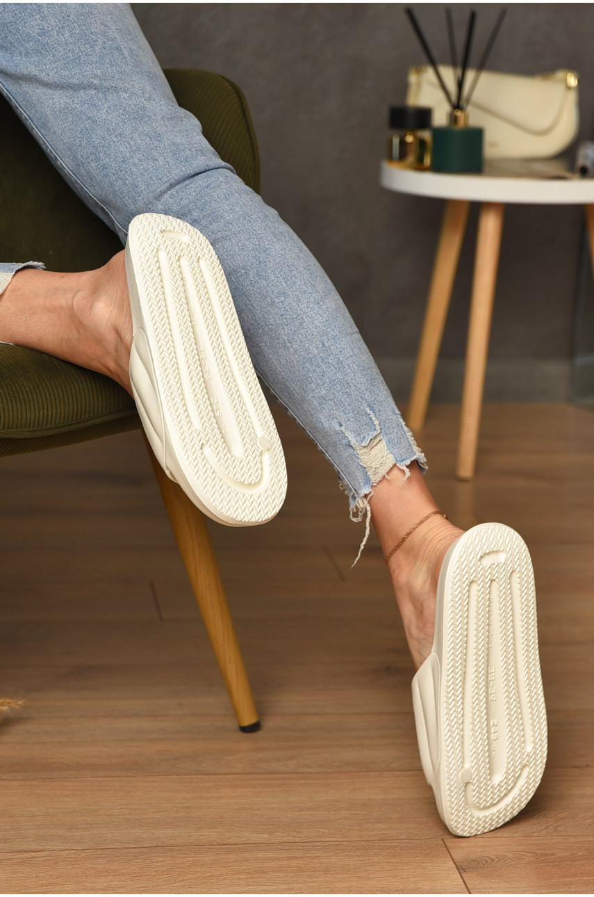 Шлепанцы пена женские молочного цвета SD9050 196652