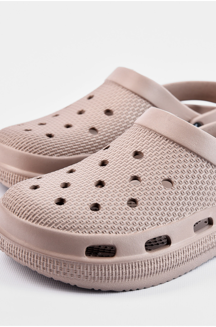 Кроксы женские темно-бежевого цвета С-98 196655