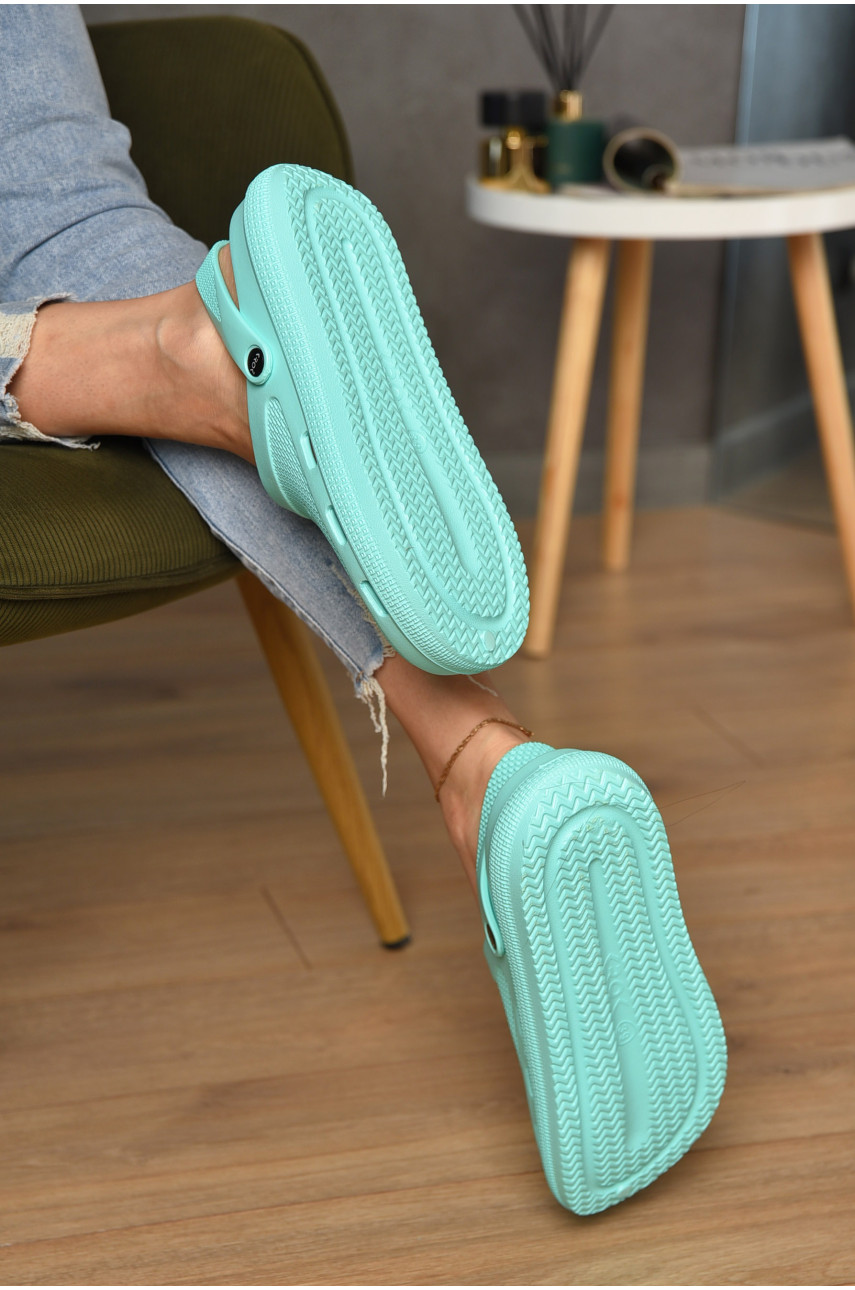 Кроксы женские бирюзового цвета С-98 196657 Кроксы женские бирюзового цвета С-98 196657