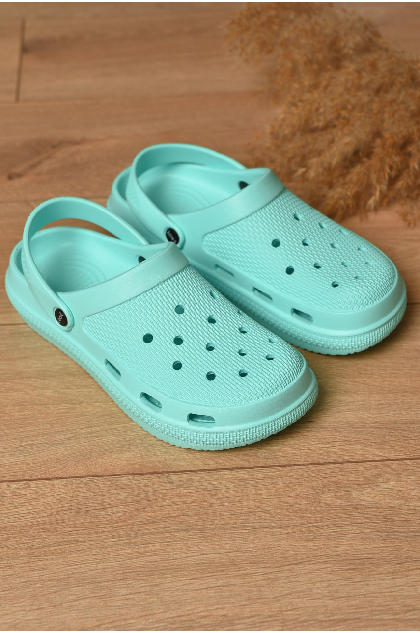 Кроксы женские бирюзового цвета С-98 196657 Кроксы женские бирюзового цвета С-98 196657
