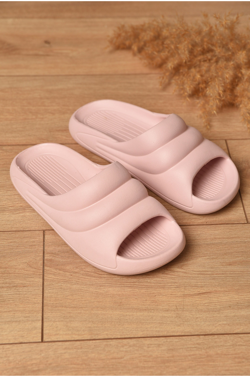 Шлепанцы пена женские пудрового цвета с-97 196661