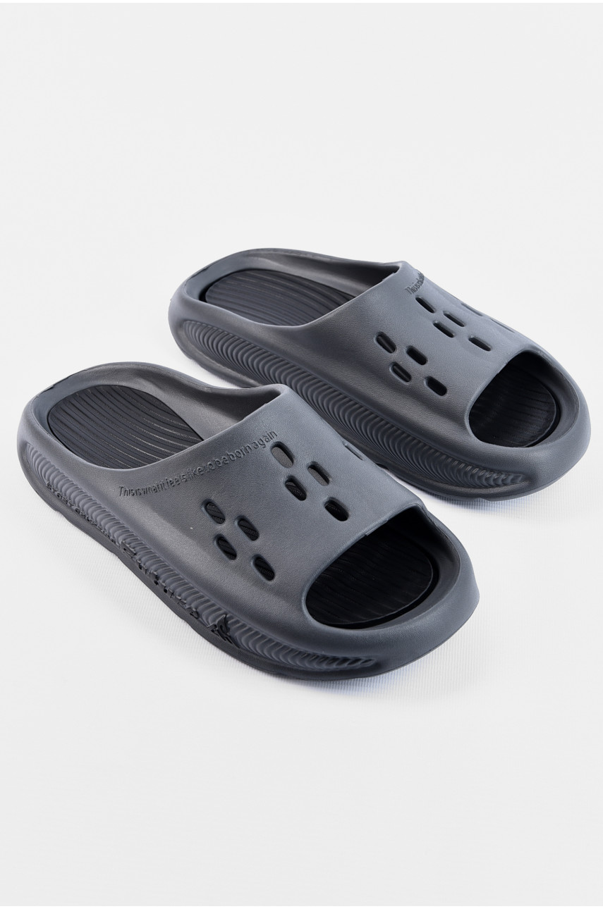 Шлепанцы мужские пена серого цвета L-136 196666
