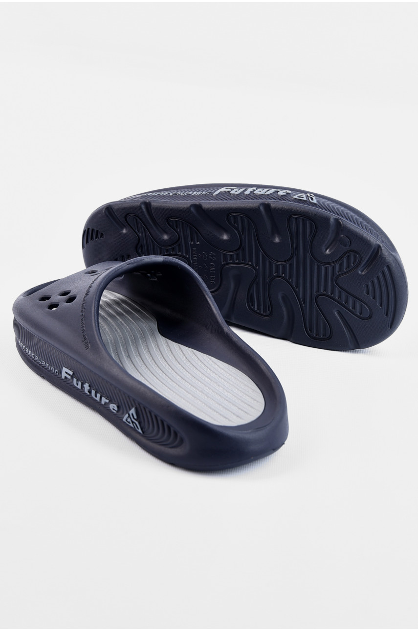 Шлепанцы мужские пена темно-синего цвета L-136 196667