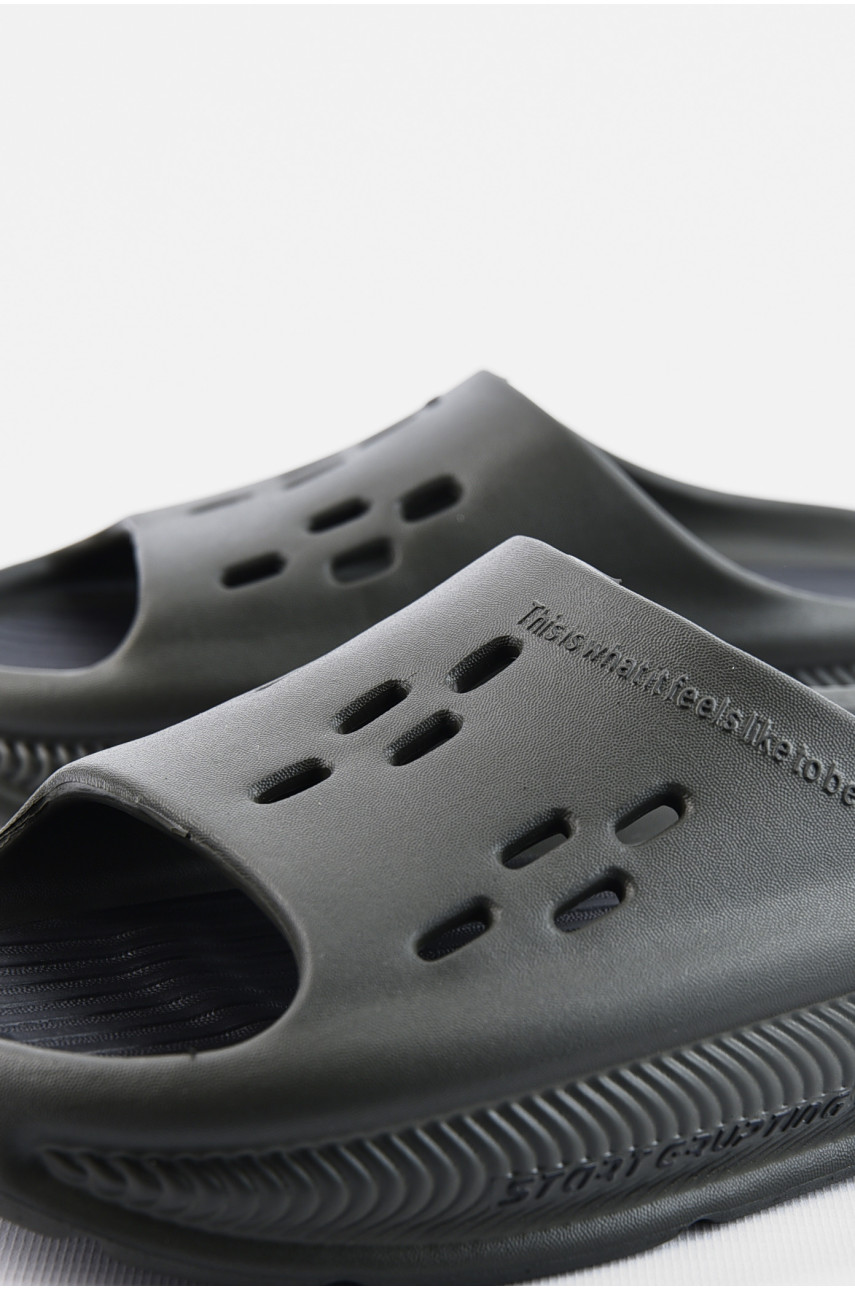 Шлепанцы мужские пена цвета хаки L-136 196668