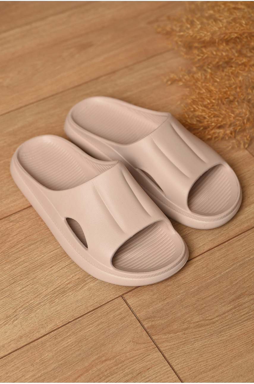Шлепанцы пена женские светло-бежевого цвета 510 196679