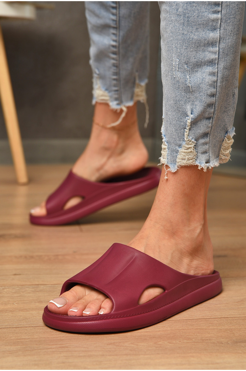 Шльопанці піна жіночі бордового кольору 510 196682 Шльопанці піна жіночі бордового кольору 510 196682