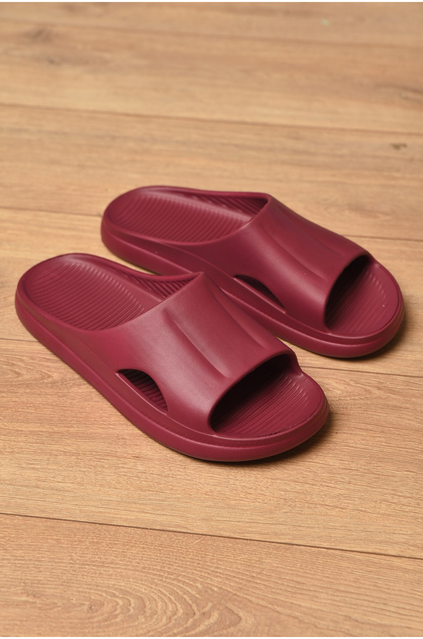 Шльопанці піна жіночі бордового кольору 510 196682 Шльопанці піна жіночі бордового кольору 510 196682