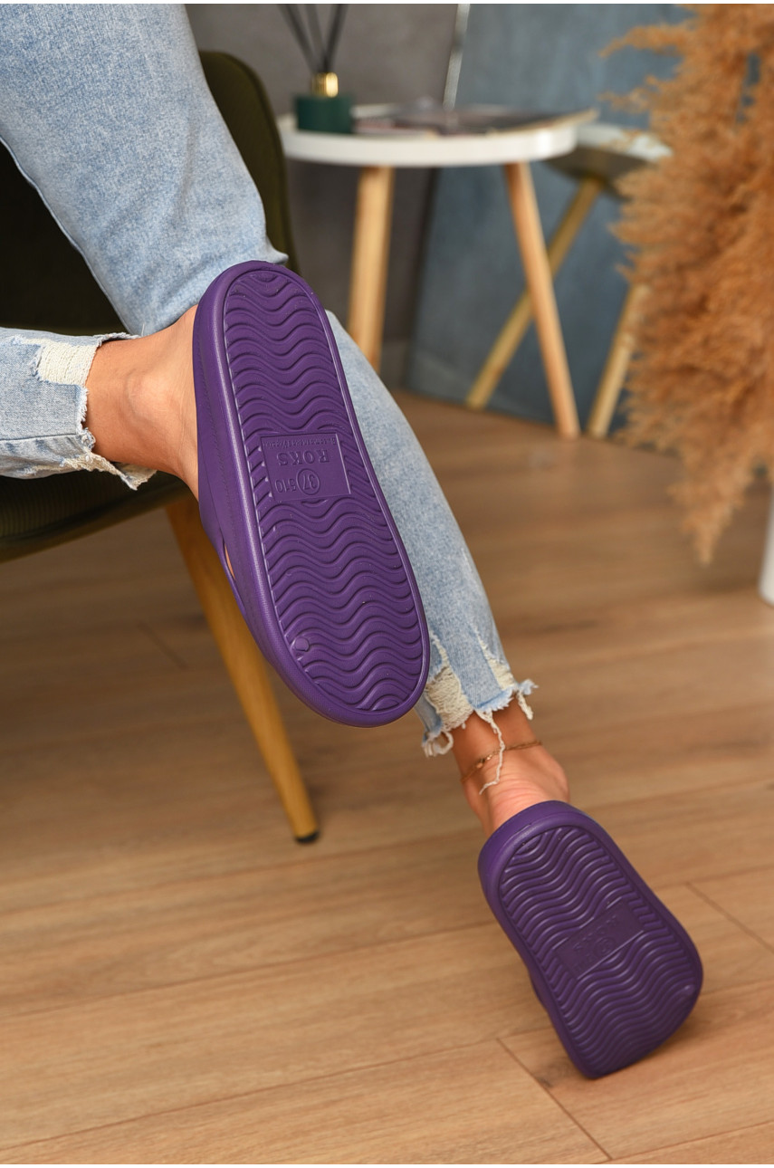 Шлепанцы пена женские темно-фиолетового цвета 510 196686