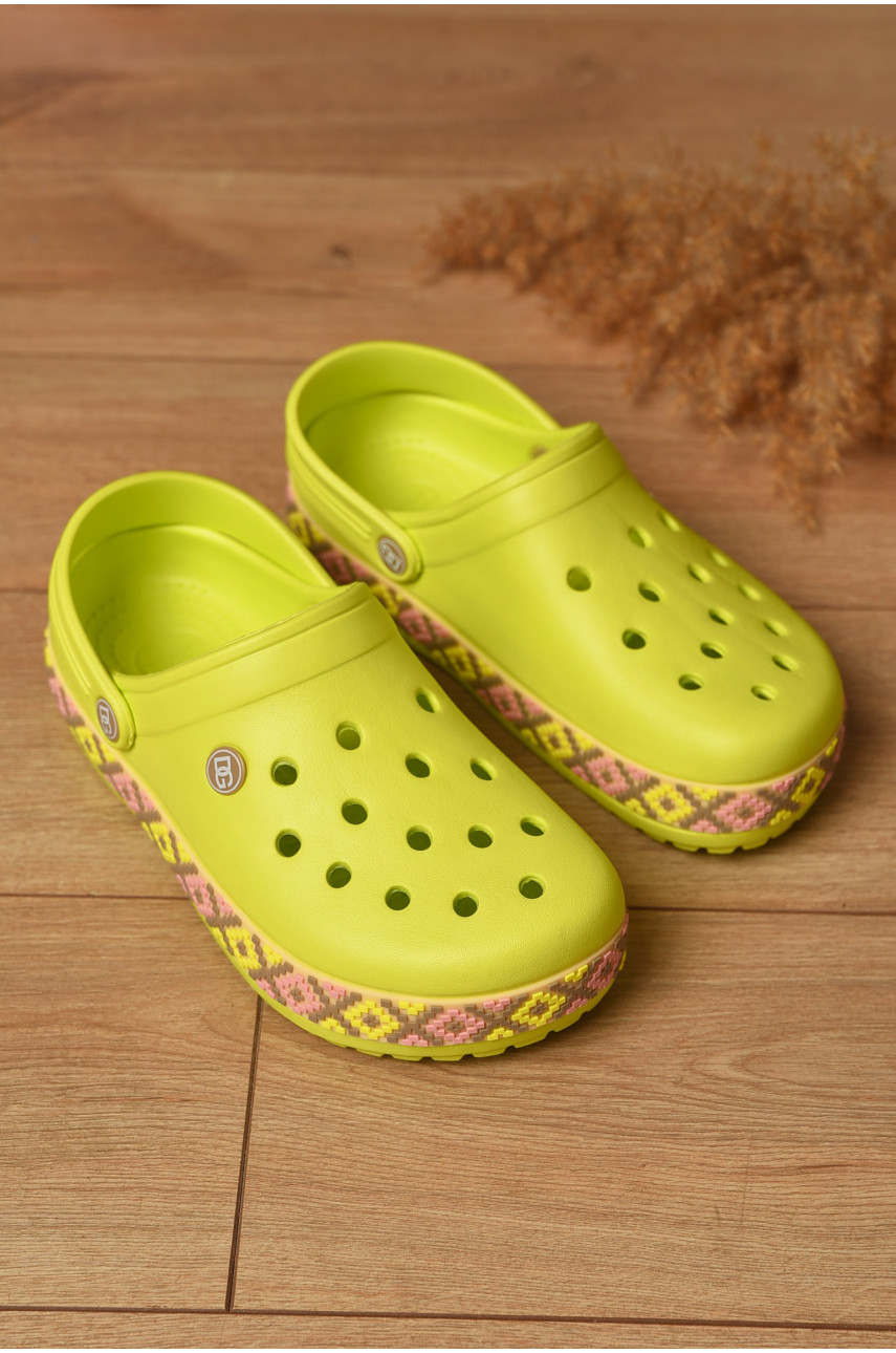 Кроксы женские цвета лайма 422 196704 Кроксы женские цвета лайма 422 196704