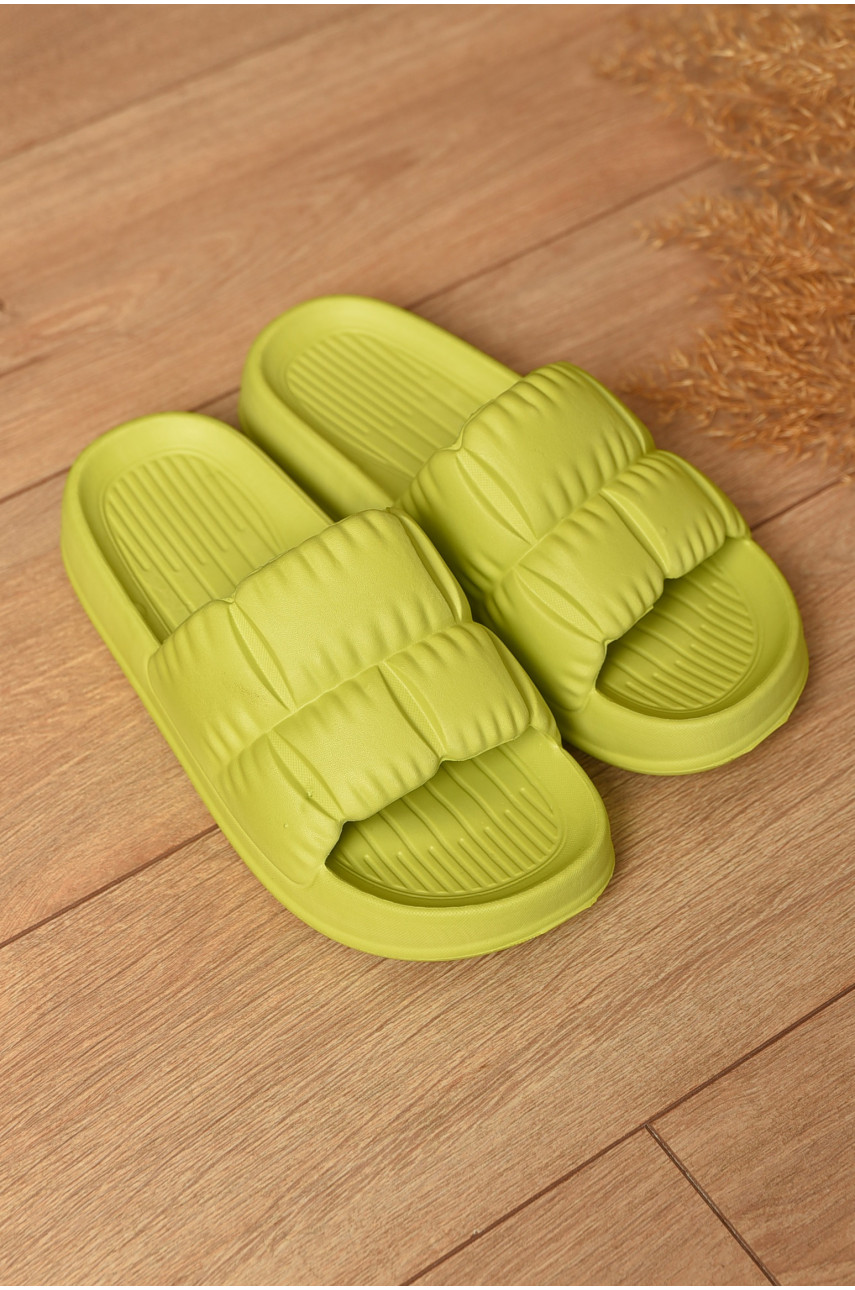 Шльопанці піна жіночі лайма кольору С-95 196711 Шльопанці піна жіночі лайма кольору С-95 196711