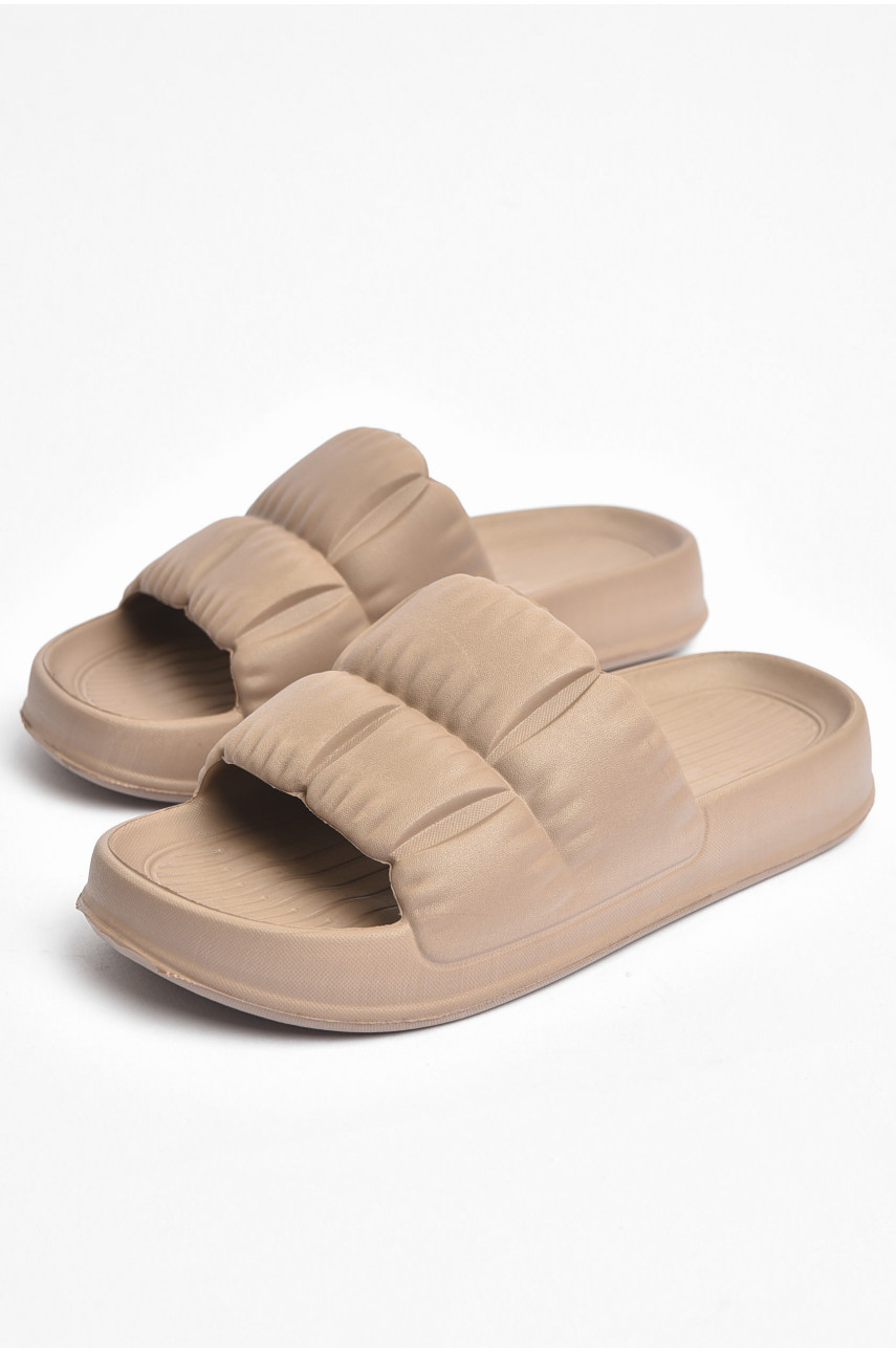 Шлепанцы пена женские светло-коричневого цвета С-95 196716 Шлепанцы пена женские светло-коричневого цвета С-95 196716