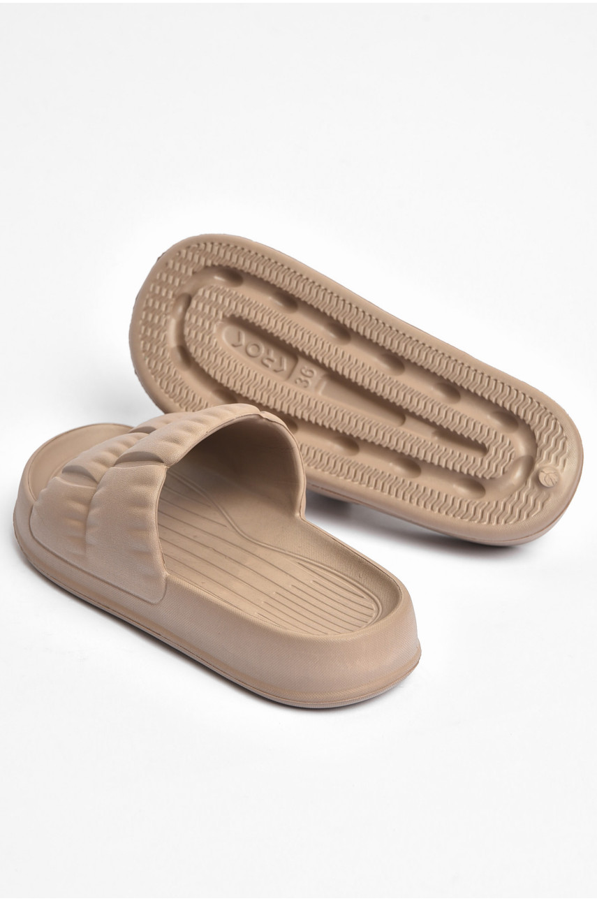 Шлепанцы пена женские светло-коричневого цвета С-95 196716 Шлепанцы пена женские светло-коричневого цвета С-95 196716