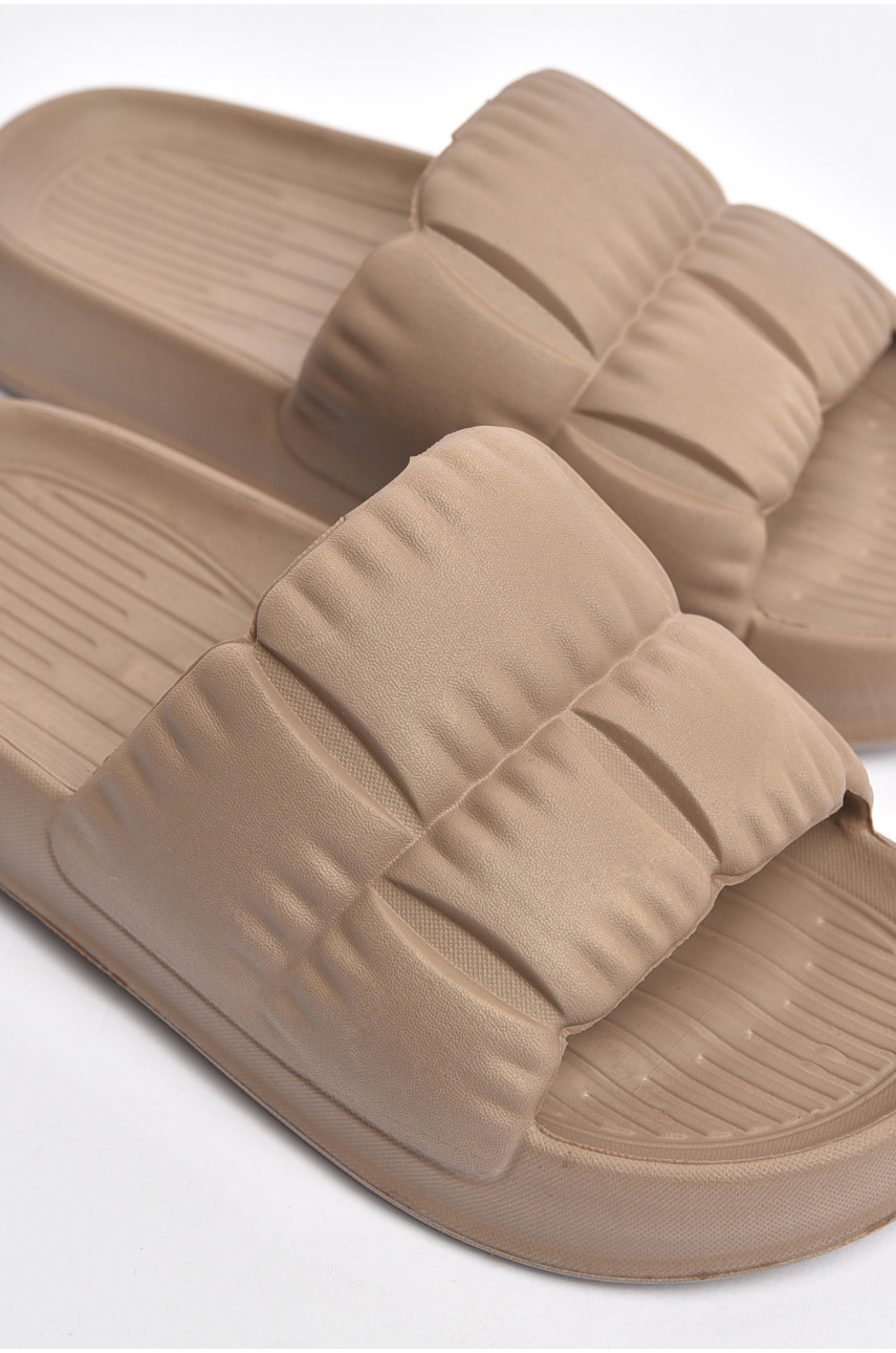 Шлепанцы пена женские светло-коричневого цвета С-95 196716 Шлепанцы пена женские светло-коричневого цвета С-95 196716