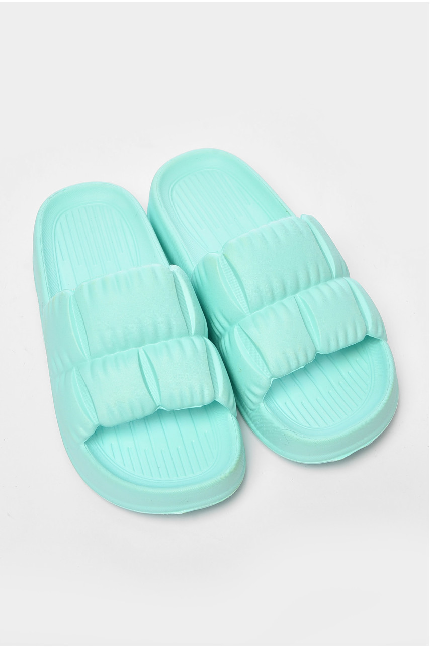 Шльопанці піна жіночі м'ятного кольору С-95 196720