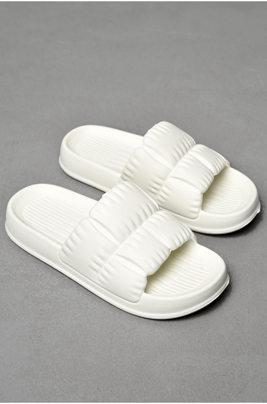 Шлепанцы пена женские белого цвета С-95 196724 Шлепанцы пена женские белого цвета С-95 196724