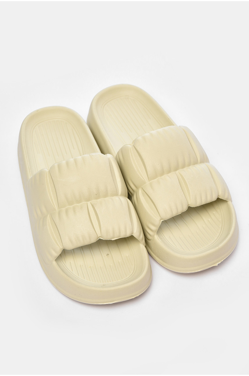 Шльопанці піна жіночі світло-бежевого кольору С-95 196727