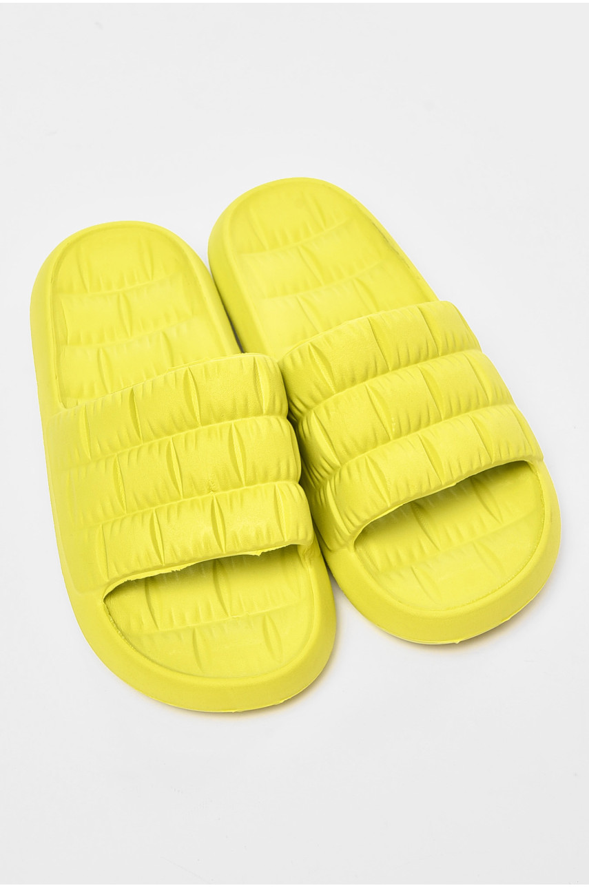 Шльопанці піна жіночі кольору лайм С-94 196730