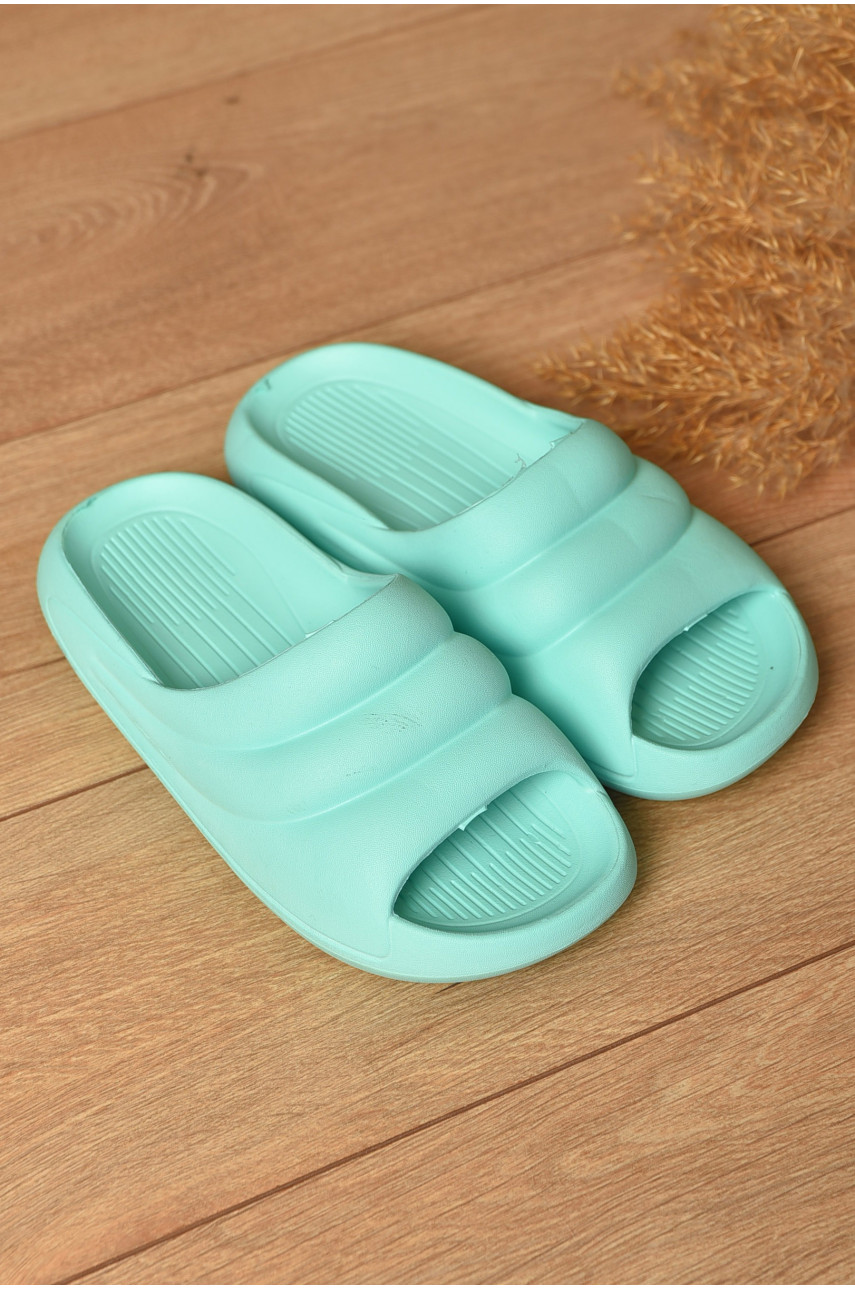 Шльопанці піна жіночі м'ятного кольору С-97 196736