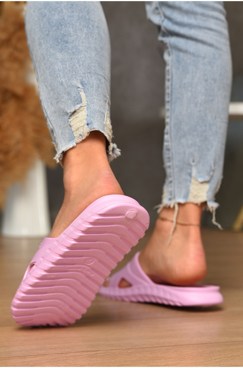 Шльопанці піна жіночі бузкового кольору С-74 196738