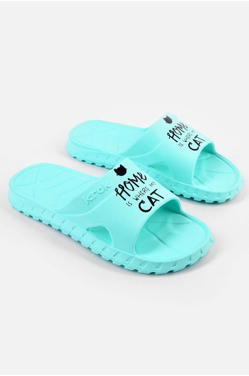 Шлепки пена женские мятного цвета С-74 196739 Шлепки пена женские мятного цвета С-74 196739