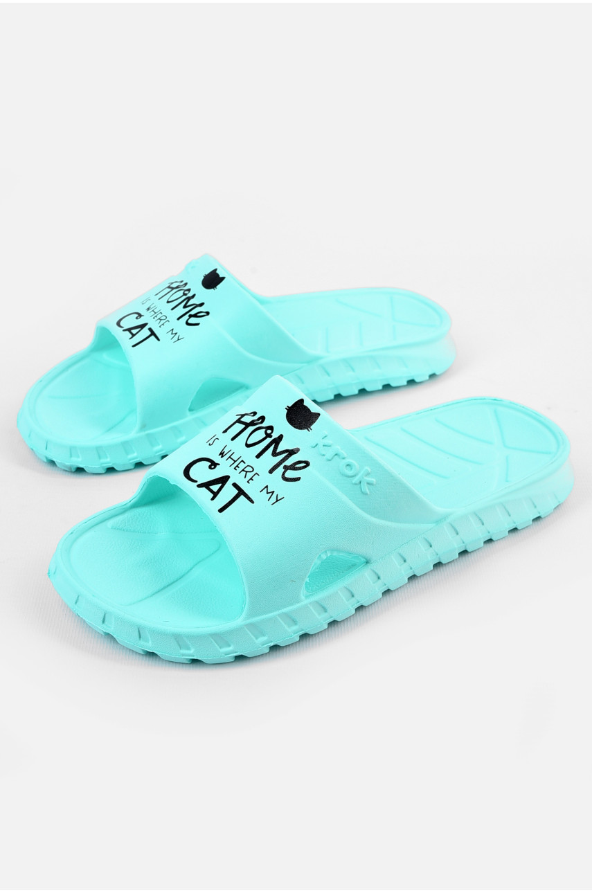 Шлепки пена женские мятного цвета С-74 196739 Шлепки пена женские мятного цвета С-74 196739