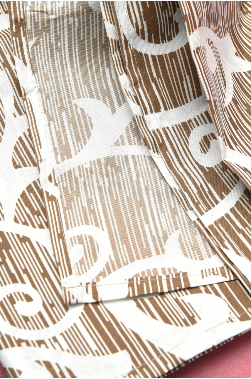 Комплект постільної білизни півтораспальний з принтом коричневого кольору 196774