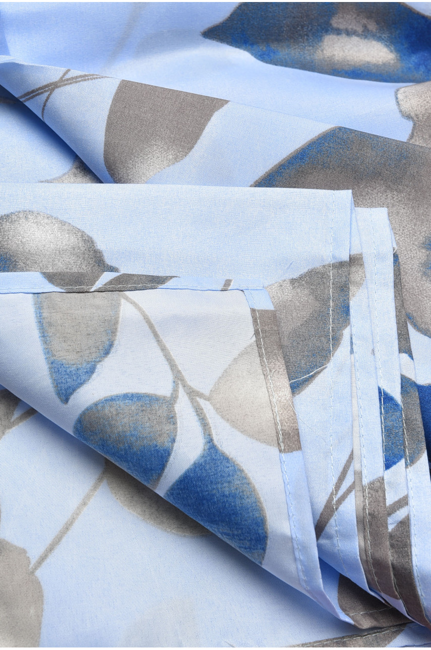 Комплект постельного белья полутороспальный с принтом голубого цвета 196775