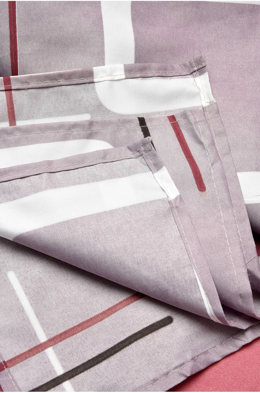 Комплект постельного белья полутороспальный с принтом сиреневого цвета 196776