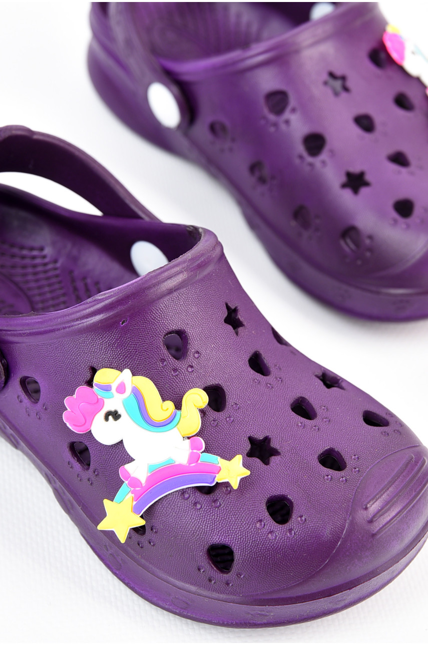 Крокси дитячі темно-фіолетового кольору 81 196795