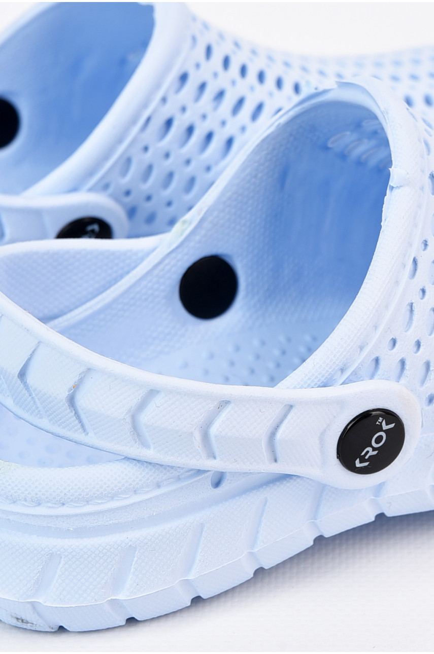 Крокси дитячі для дівчинки світло-блакитного кольору С-63 196800