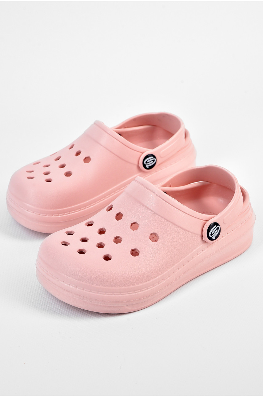 Крокси дитячі для дівчинки пудрового кольору 312 196804