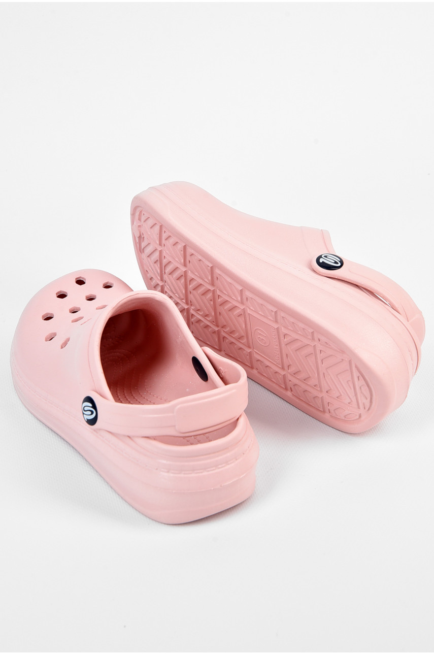 Крокси дитячі для дівчинки пудрового кольору 312 196804