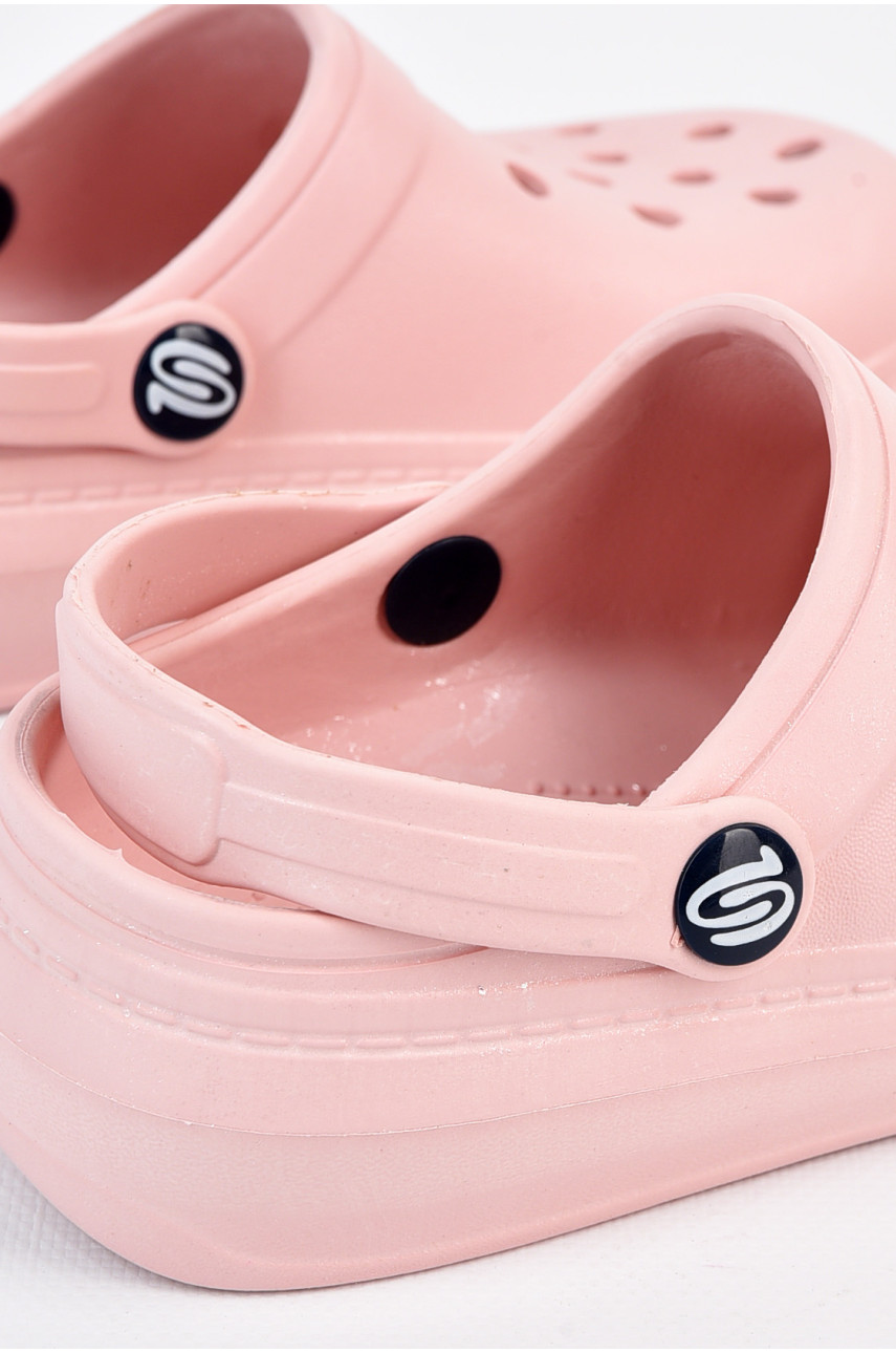 Крокси дитячі для дівчинки пудрового кольору 312 196804