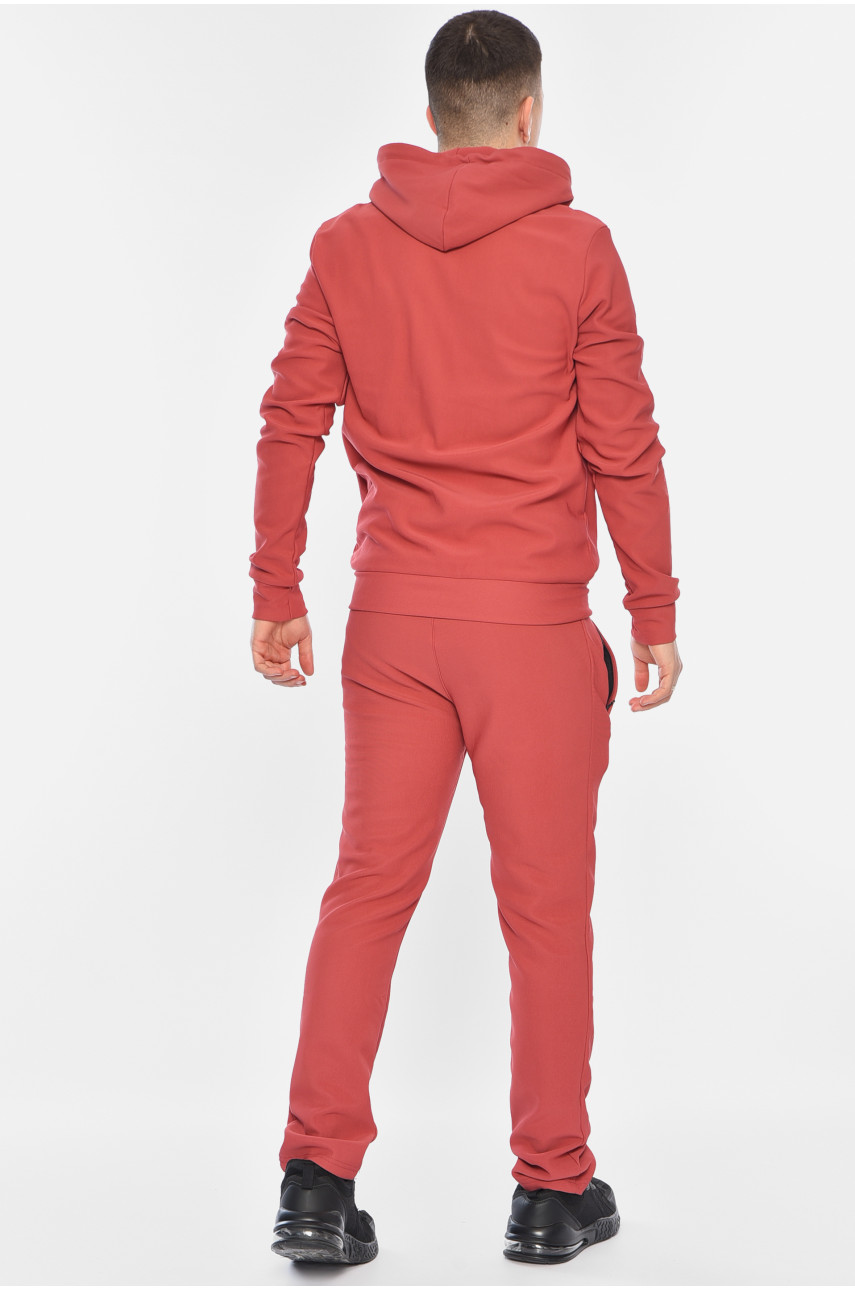 Спортивный костюм мужской на флисе терракотового цвета 7250 196830