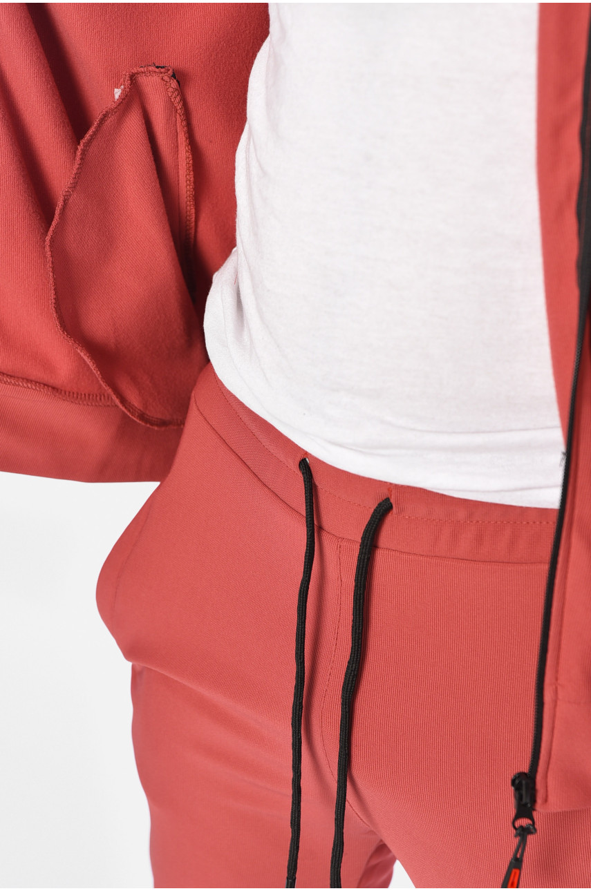 Спортивный костюм мужской на флисе терракотового цвета 7250 196830