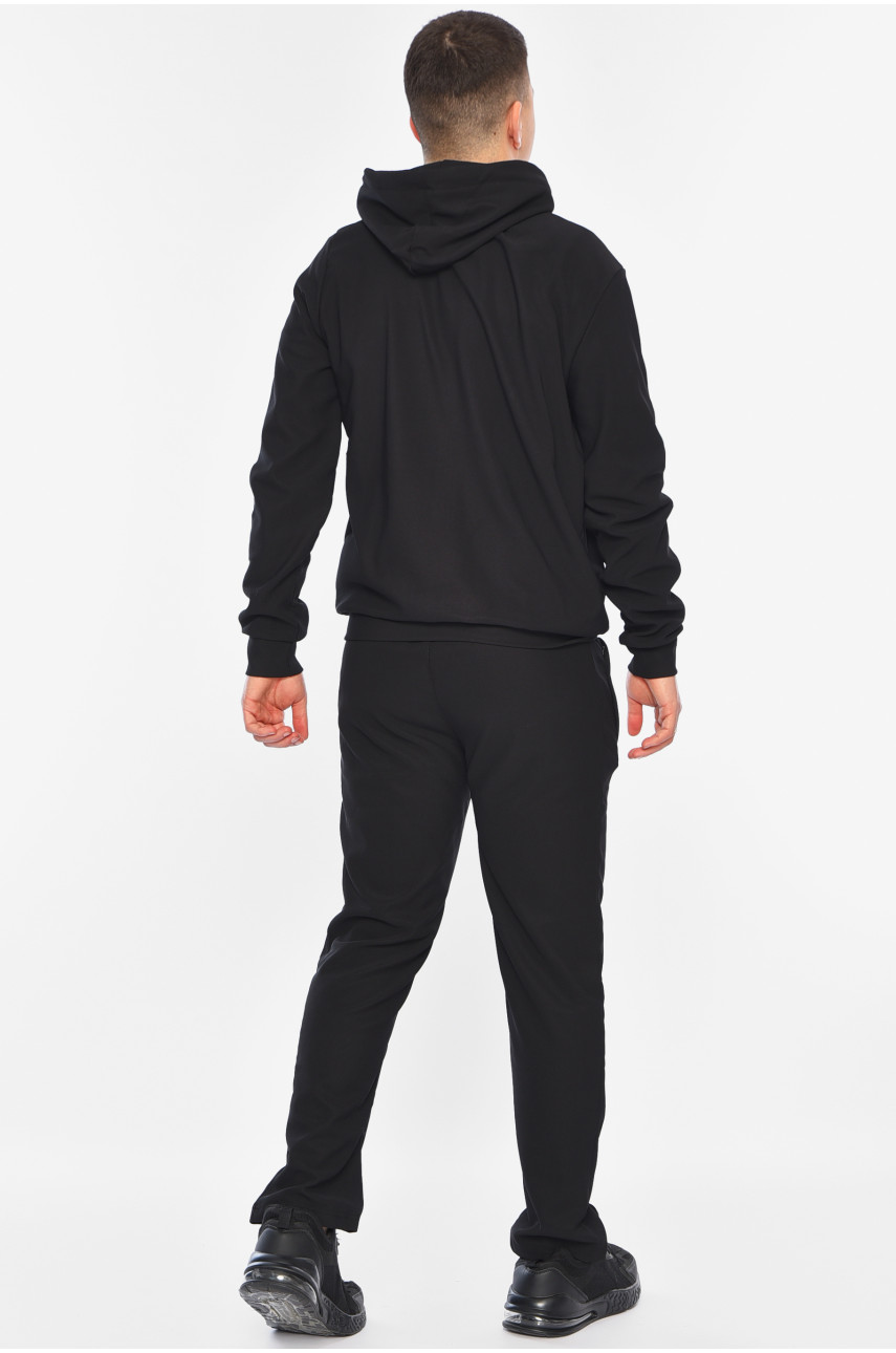 Спортивный костюм мужской на флисе черного цвета 7250 196853 Спортивный костюм мужской на флисе черного цвета 7250 196853