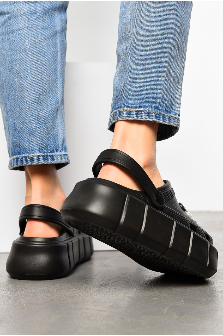 Крокси жіночі чорного кольору 152/2-6 196875