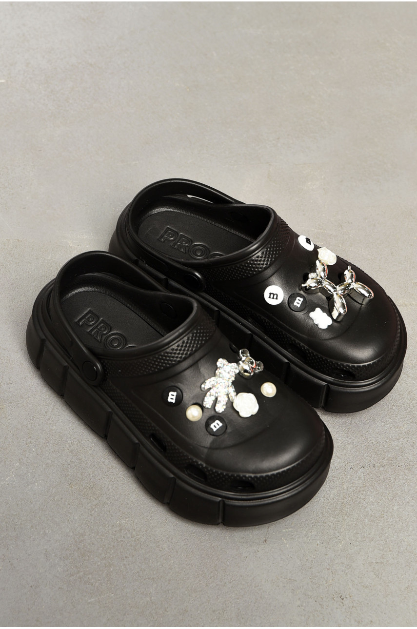 Крокси жіночі чорного кольору 152/2-6 196875